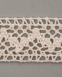 Тесьма вязаная ажурная бежевый 30мм хлопок арт. ПРС-2851-2-ПРС0050189