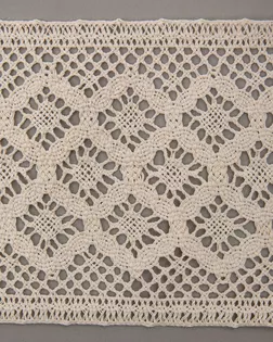 Тесьма вязаная ажурная бежевый 130мм хлопок арт. ПРС-2855-2-ПРС0050198