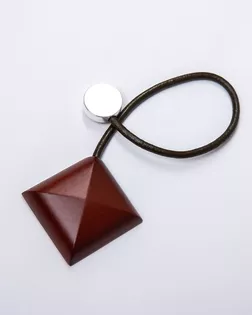 Подхват шторный с магнитом темное дерево 16см кожа/дерево арт. ПРС-2938-1-ПРС0051017