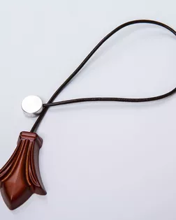 Подхват шторный с магнитом темное дерево 35см кожа/дерево арт. ПРС-2944-2-ПРС0051026