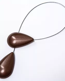 Подхват шторный с магнитом коричневый 25см пластик/металл арт. ПРС-2947-7-ПРС0051048