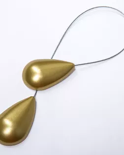 Подхват шторный с магнитом матовое золото 25см пластик/металл арт. ПРС-2947-10-ПРС0051051