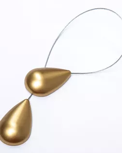 Подхват шторный с магнитом матовое золото 25см пластик/металл арт. ПРС-2952-1-ПРС0051071