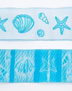 Тесьма жаккардовая голубой 28мм полиэстер арт. ПРС-2973-3-ПРС0005145