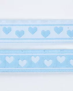 Тесьма жаккардовая голубой 11мм 100% полиэстер арт. ПРС-3039-1-ПРС0005205