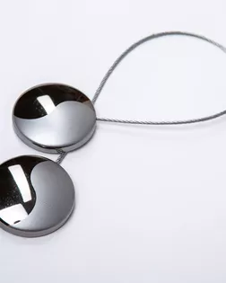 Подхват шторный с магнитом черный никель 45мм металл/пластмасса арт. ПРС-3674-4-ПРС0055014