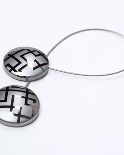 Подхват шторный с магнитом черный никель 45мм металл/пластмасса арт. ПРС-3676-4-ПРС0055019