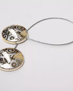 Подхват шторный с магнитом золото/хром 45мм металл/пластмасса арт. ПРС-3680-3-ПРС0055026