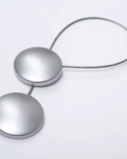 Подхват шторный с магнитом хром матовый 45мм металл/пластмасса арт. ПРС-3684-2-ПРС0055066