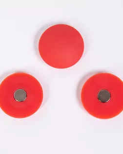 Магнит шторный красный матовый 35мм пластмасса арт. ПРС-3689-1-ПРС0055087