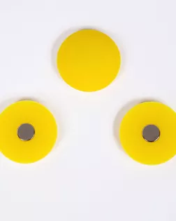 Магнит шторный желтый матовый 35мм пластмасса арт. ПРС-3689-2-ПРС0055088