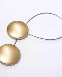 Подхват шторный с магнитом матовое золото 45мм металл/пластмасса арт. ПРС-3684-3-ПРС0055097