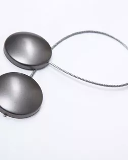 Подхват шторный с магнитом серый 45мм металл/пластмасса арт. ПРС-3684-5-ПРС0055113