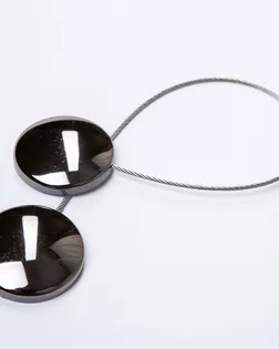 Подхват шторный с магнитом черный никель 45мм металл/пластмасса арт. ПРС-3717-1-ПРС0055156