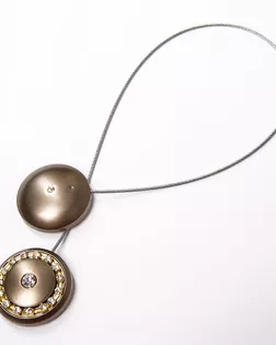 Подхват шторный с магнитом латунь 44мм металл/пластмасса арт. ПРС-3883-2-ПРС0006315