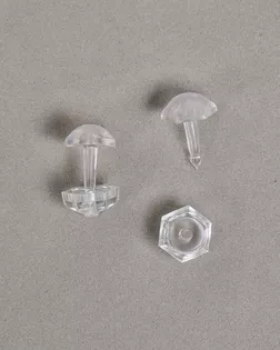 Кнопка монтажная для грузиков прозрачный пластмасса арт. ПРС-3920-1-ПРС0006355