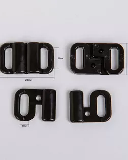 Застежка пластик черный 8мм пластмасса арт. ПРС-184-1-ПРС0001118