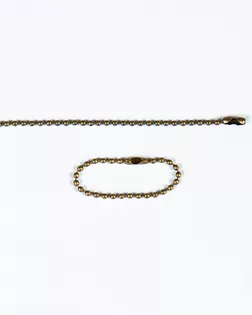 Цепочка-биркодержатель латунь 100мм металл арт. ПРС-890-1-ПРС0002219