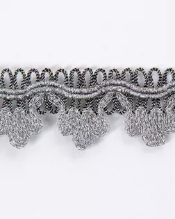 Тесьма металлизированная темное серебро 17мм люрекс арт. ПРС-899-2-ПРС0023010