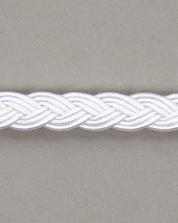 Тесьма "косичка" белый 10мм вискоза арт. ПРС-900-3-ПРС0023013