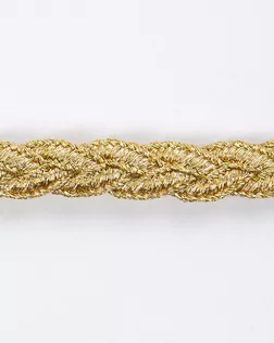 Тесьма "косичка" золото 8мм люрекс арт. ПРС-944-1-ПРС0023345