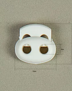 Зажим пластмассовый белый пластмасса арт. ПРС-1014-1-ПРС0002517