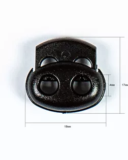 Зажим пластмассовый черный пластмасса арт. ПРС-1014-2-ПРС0002518