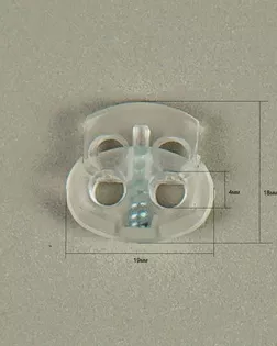 Зажим пластмассовый прозрачный пластмасса арт. ПРС-1014-3-ПРС0002520