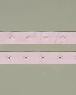 Кнопка на тесьме розовый 1/40шт пластмасса/полиэстер арт. ПРС-1037-1-ПРС0002620