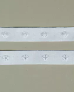 Кнопка на тесьме белый 1/40шт пластмасса/полиэстер арт. ПРС-1038-1-ПРС0002623