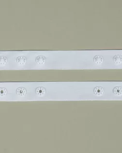 Кнопка на тесьме белый 1/33шт пластмасса/полиэстер арт. ПРС-1042-1-ПРС0002634