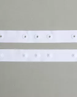 Кнопка на тесьме белый 1/42штуки пластмасса/полиэстер арт. ПРС-2397-1-ПРС0034944