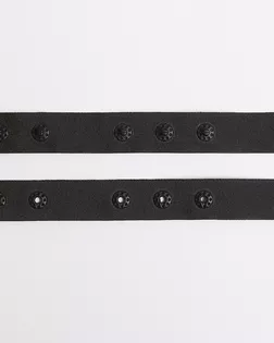 Кнопка на тесьме черный 1/42шт пластмасса/полиэстер, 10м арт. ПРС-2397-2-ПРС0002636