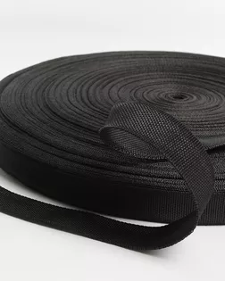 Лента ременная черный 25мм 100% полипропилен, 100м арт. ПРС-4934-1-ПРС00-00001442