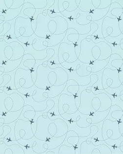 Поплин 220 ш. 105 гр. Самолеты комп. рис. 28856/1 арт. ПДУ-9-1-1513.051