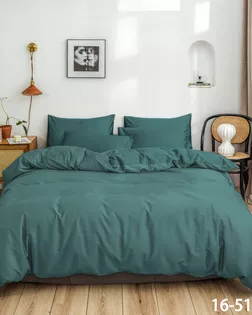 Сатин-Твил г/к air jet, шир.235см, пл.110гр, color.dark 16-5114 (пыльно-бирюзовый) арт. СО-387-1-Б00100.012