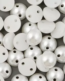 Полубусы пришивные д.0,8см 50шт белый арт. БПР-25-1-42439.001