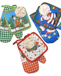 Набор кухонный К 2пр прихватка+варежка НГ ИКР арт. ТДИВН-2138-1-ТДИВН0079444