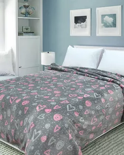 Покрывало 200*220 Happy Family велсофт Амур арт. ТДИВН-607-1-ТДИВН0112730