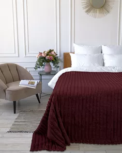 Покрывало 200*220 Happy Family велсофт Волна г/к №70 бордовый арт. ТДИВН-5552-1-ТДИВН0154666