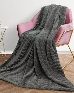 Покрывало 200*220 BRAVO велсофт тиснение г/к №11 серый арт. ТДИВН-6948-1-ТДИВН0165364