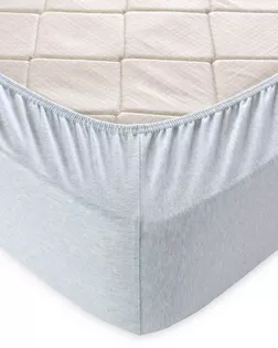 Васильковый простыня трикотаж МЕЛАНЖ 140*200*30 на резинке Р012ТМ 140 гр арт. ТЕКСД-10963-1-ТЕКСД0010963