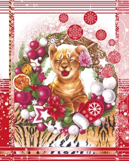 Тигрята 1 ваф. полотно шир. 150 см арт. ТЕКСД-27640-1-ТЕКСД0027641