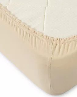 Бежевый простыня ТРИКОТАЖ 140*200*20 на резинке Р012Т арт. ТЕКСД-2598-1-ТЕКСД0002598