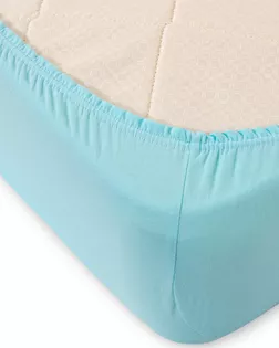 Бирюзовый простыня ТРИКОТАЖ 180*200*20 на резинке Р014Т арт. ТЕКСД-2656-1-ТЕКСД0002656