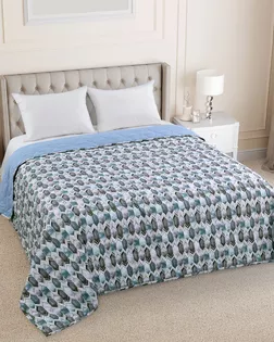 Кварц 1 бирюз перкаль 220*210 покрывало стеганое арт. ТЕКСД-28566-1-ТЕКСД0028567