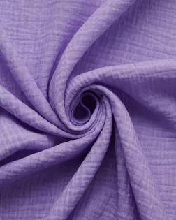 Муслин ткань хб эффект "варёнка", шир.135 цвет 815 Фиолетовый арт. ТК10-17-6-МУСХБ-ВАР-815