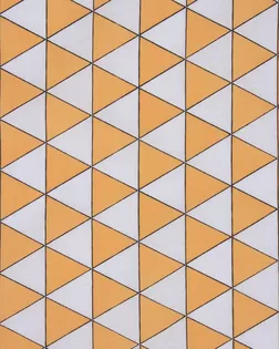 Поплин 150 ш. 105 гр. Треугольники оранжевые рис. 7521/7 арт. ПДУ-52-1-Б00409.026