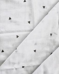 Муслин наб 135 ш. 100+-5 гр. 100% хлопок Треугольники серые комп. рис.7721/1 арт. МЛН-135-1-Б00454.035
