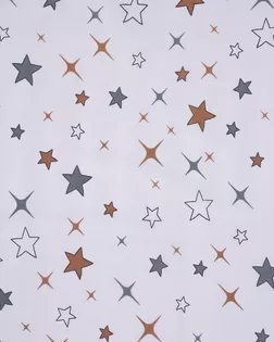Поплин 150 ш. 105 гр. Звездопад серо-коричневый рис. 7540/9 арт. ПДУ-38-1-Б00409.012